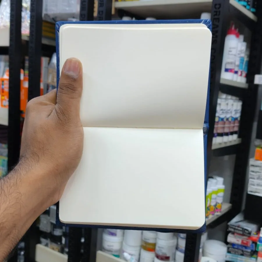 Ahbab Leather Sketch Book 4x6inch White Cartridge Paper 110Gsm 72 Sheet 144 Page image 2