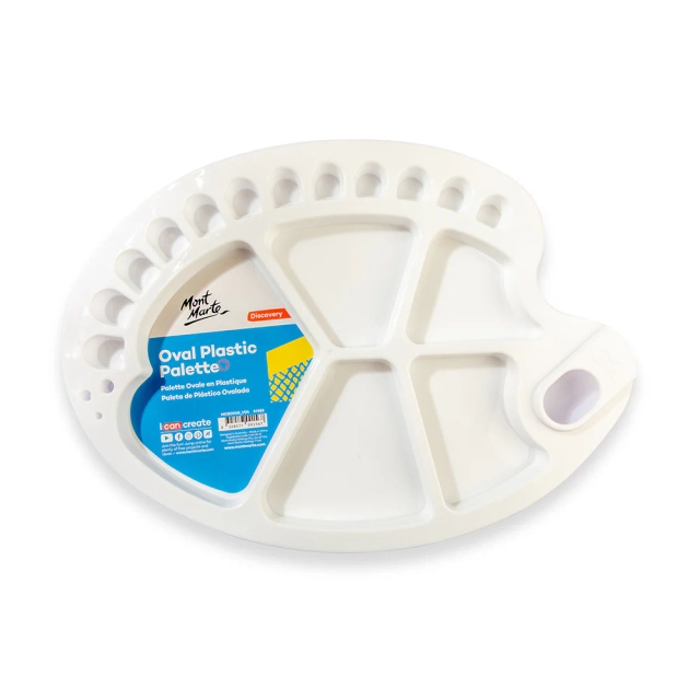 Mont Marte Oval Plastic Colour Palette 34x25cm (13.3 x 9.8in) image 3