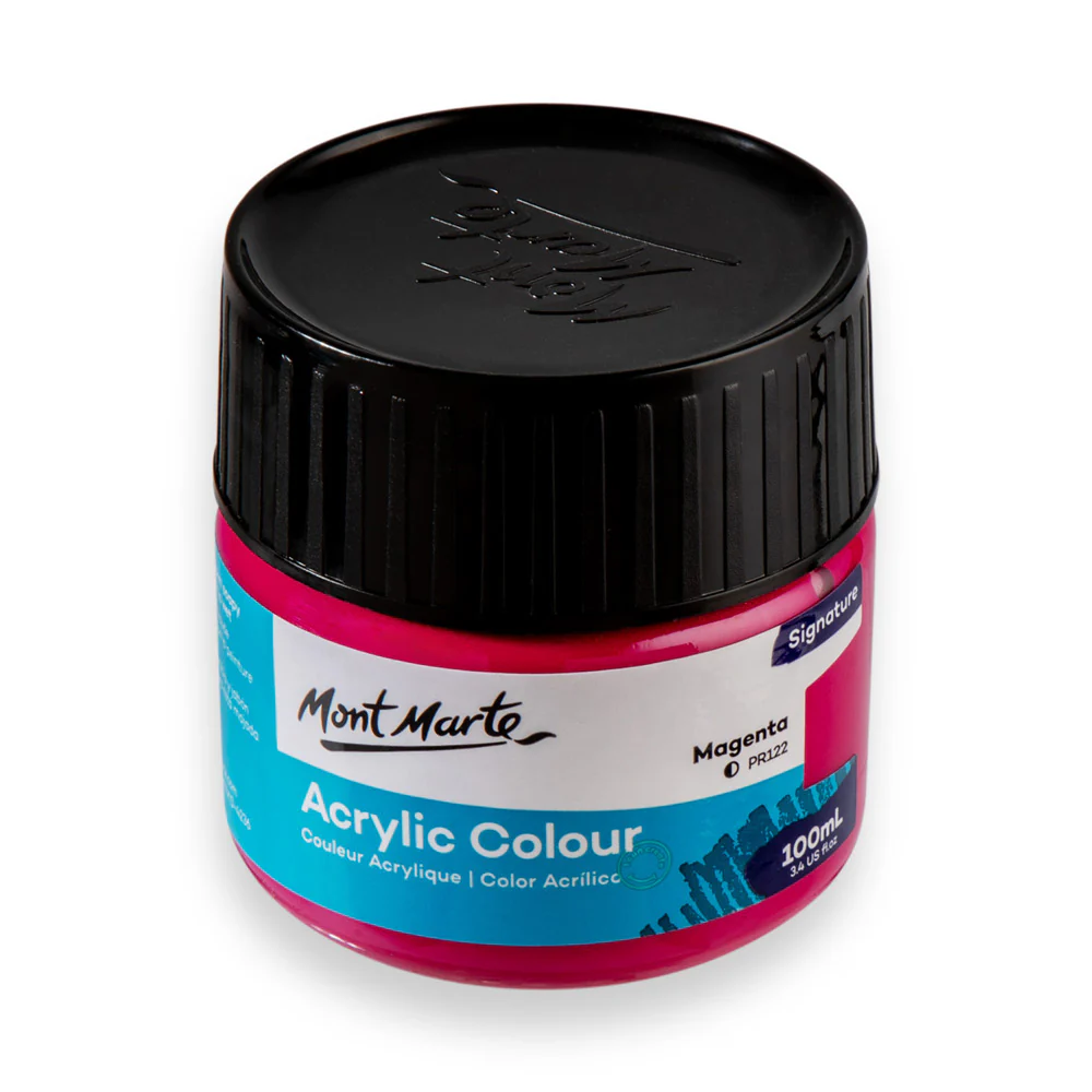 Mont Marte Acrylic Colour Paint 100ml Magenta image 2