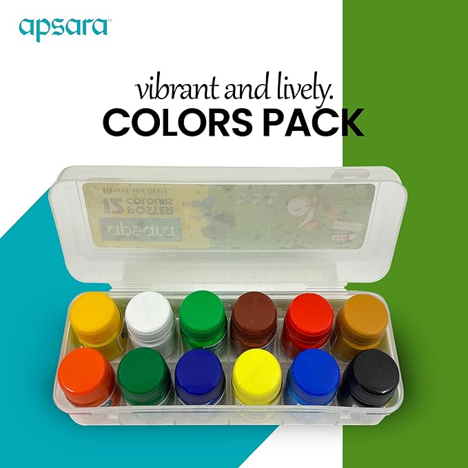 Apsara Poster Colours Set 12pc image 4