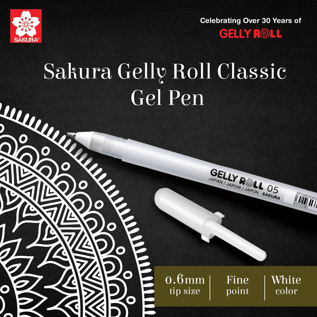 Sakura White Gelly Roll Pens Set Of 3 image 3
