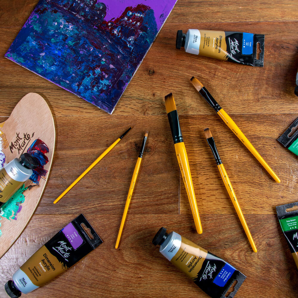 Mont Marte Acrylic Brush Set 5pce image 6