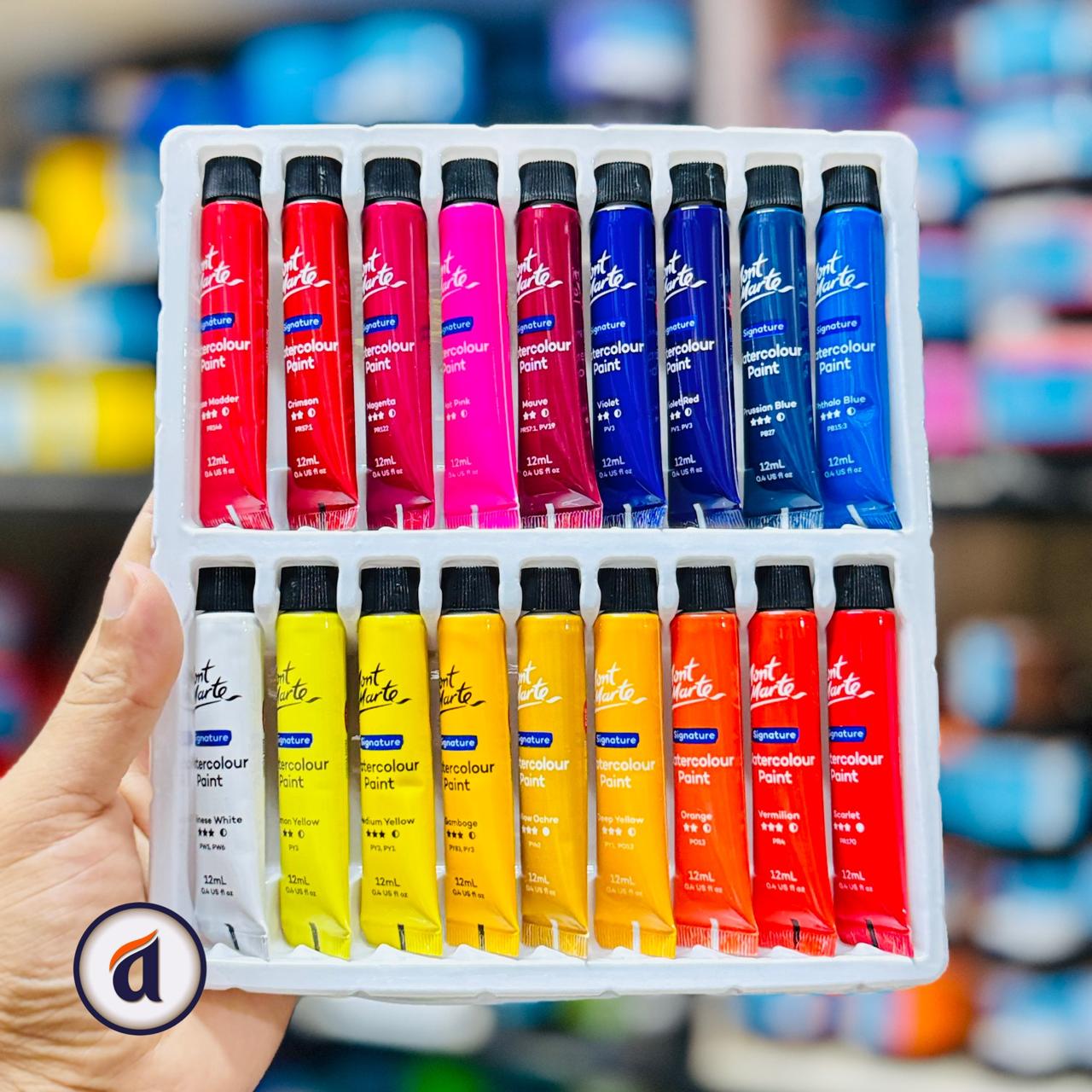 Mont Marte Watercolour Paint Set 36pc x 12ml image 2