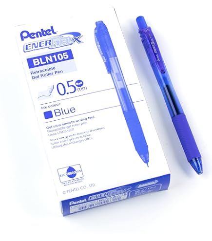 Pentel Energel 0.5mm Gell Pen Blue Ink 1Pcs - BLN105-CX image 2