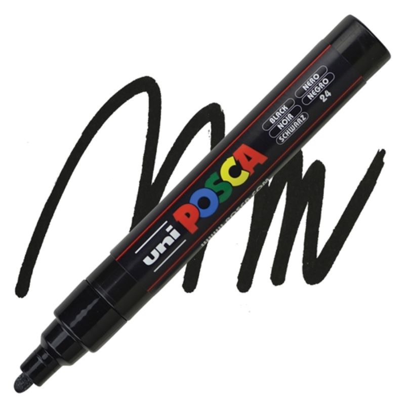 Uni Posca Marker Black 2.5mm 1pc image 2