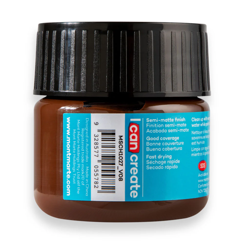 Mont Marte Acrylic Colour Paint 100ml Burnt Umber image 3