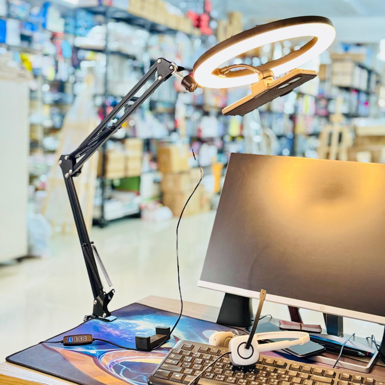 Overhead Phone Video Stand With Ring Light (Combo) image 4