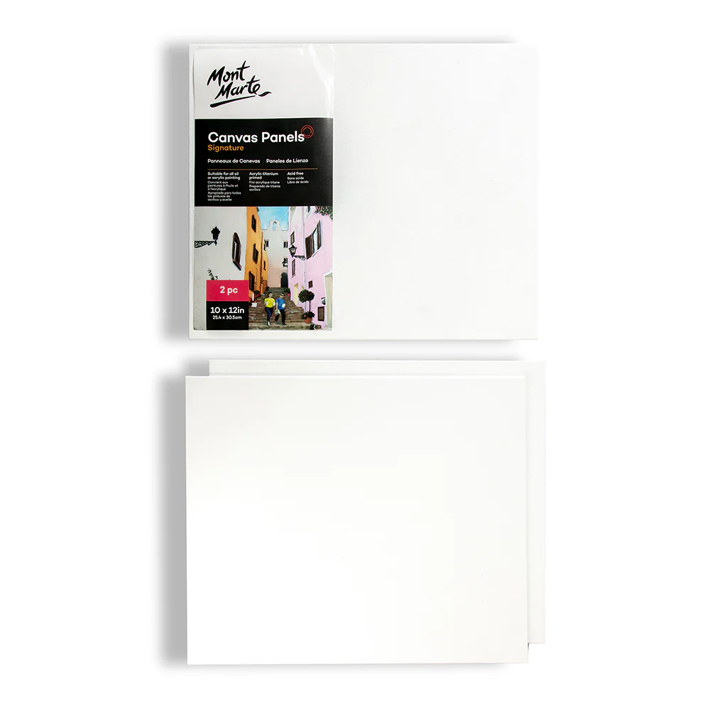 Mont Marte Canvas Panels 2pc 25.4x30.5cm (10x12in) image 2