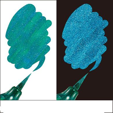 Pentel Dual Metallic Brush-Green Plus Metallic Blue - XGFH-DDX image 3