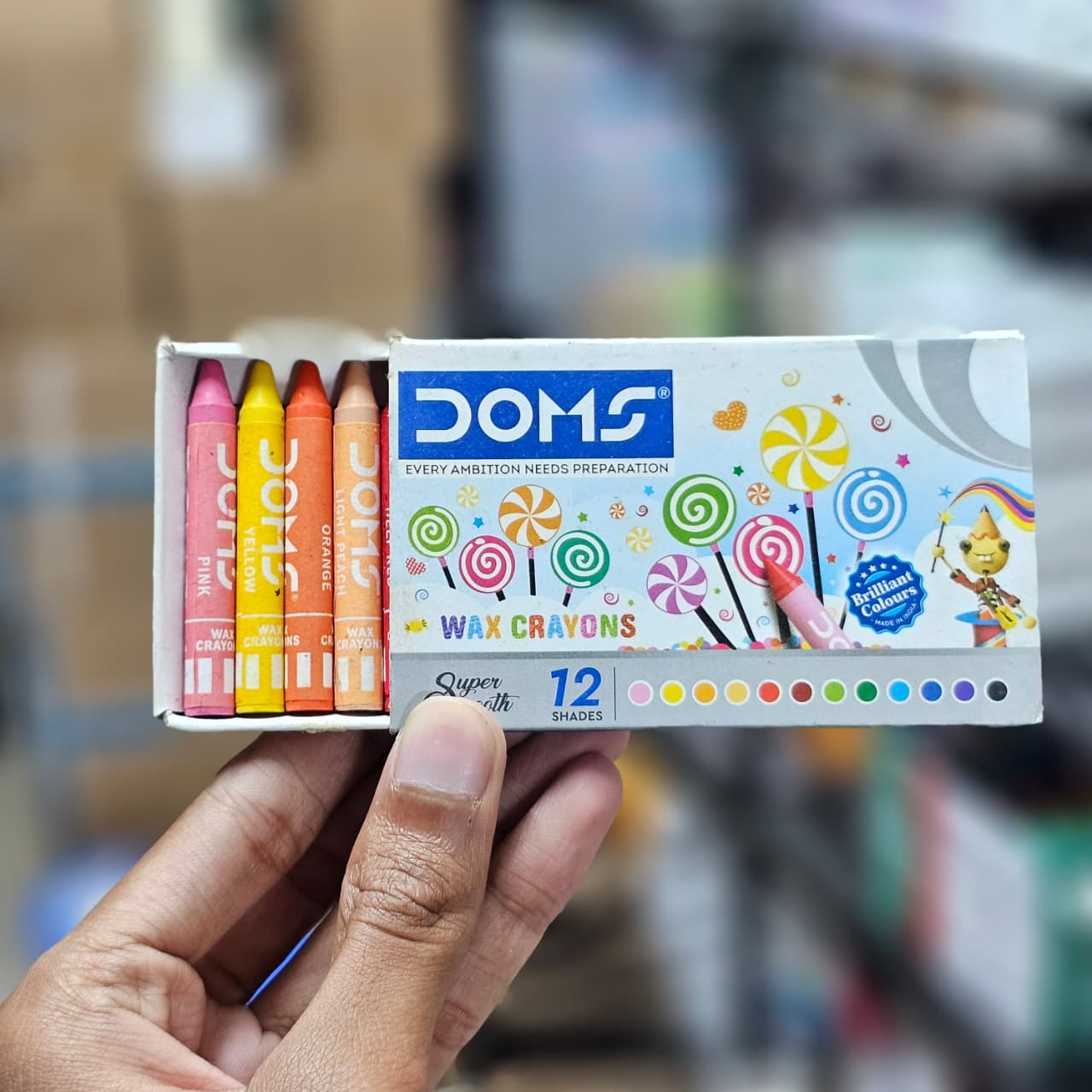 Doms Wax Crayon 12 Colors Pack