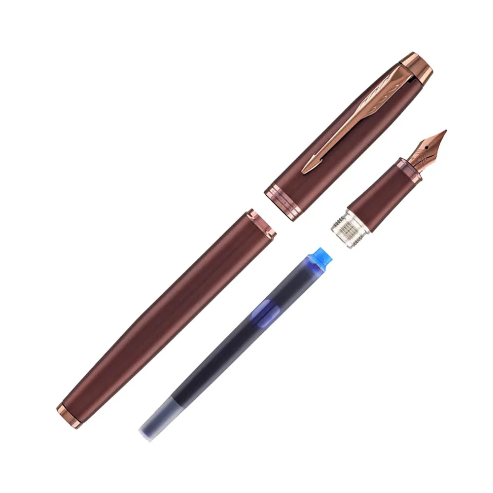 Parker IM Monochrome Burgundy Trim Fountain Pen - Fine Nib image 3