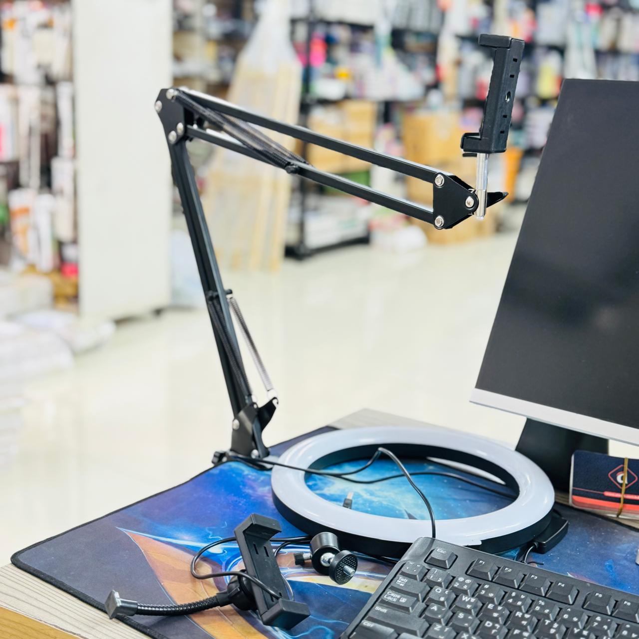 Overhead Phone Video Stand With Ring Light (Combo) image 6