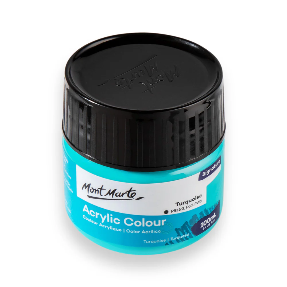 Mont Marte Acrylic Colour Paint 100ml Turquoise image 2