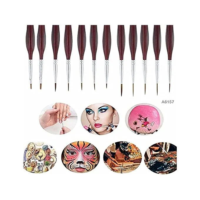 Keep Smiling Mini Detail Liner Brush Pack of 12 image 2