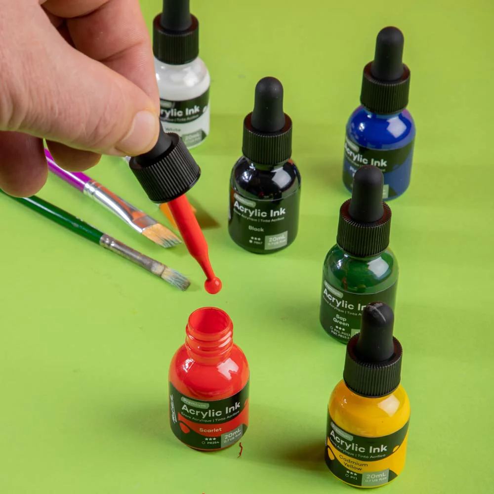 Mont Marte Acrylic Ink 6pc x 20ml image 5