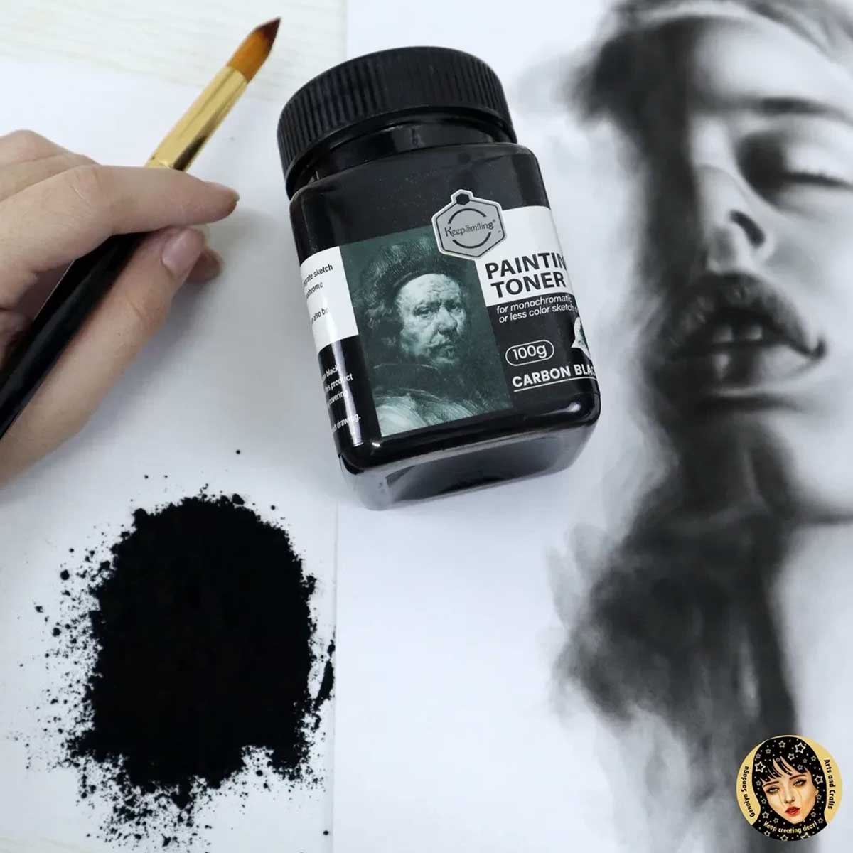 keep smiling Charcoal Powder Painting Toner jar 100g image 2