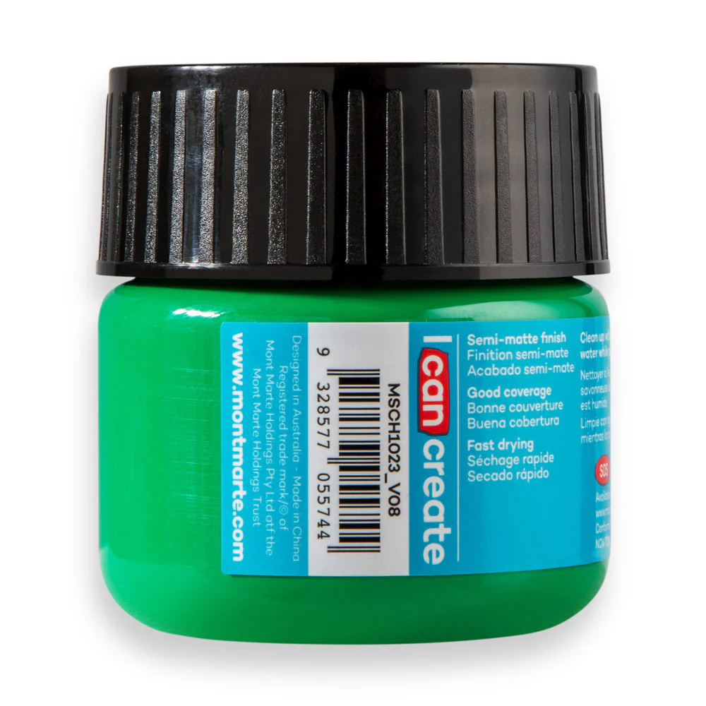 Mont Marte Acrylic Colour Paint 100ml Medium Green image 3