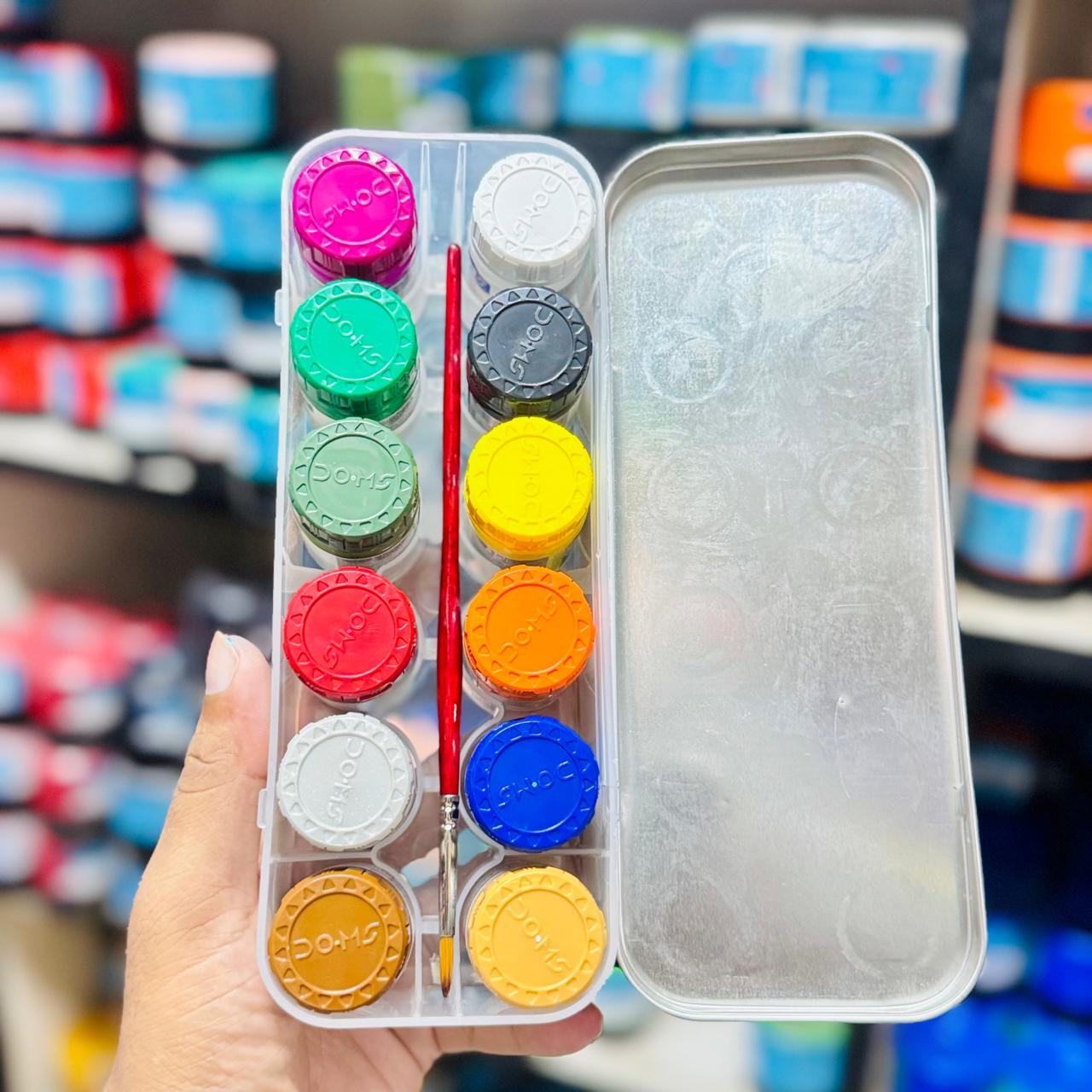 DOMS Acrylic Colours – 12 Shades of Brilliance (15ml each) image 2