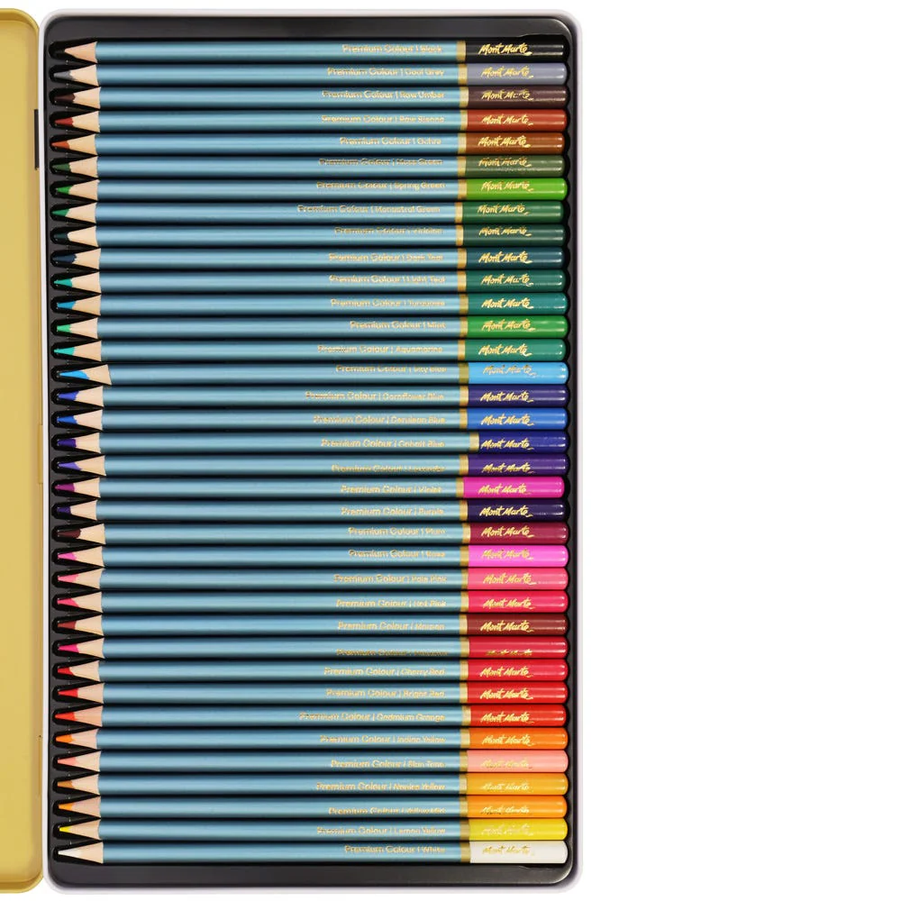 Mont Marte Colour Pencils Tin Box 36pc image 2