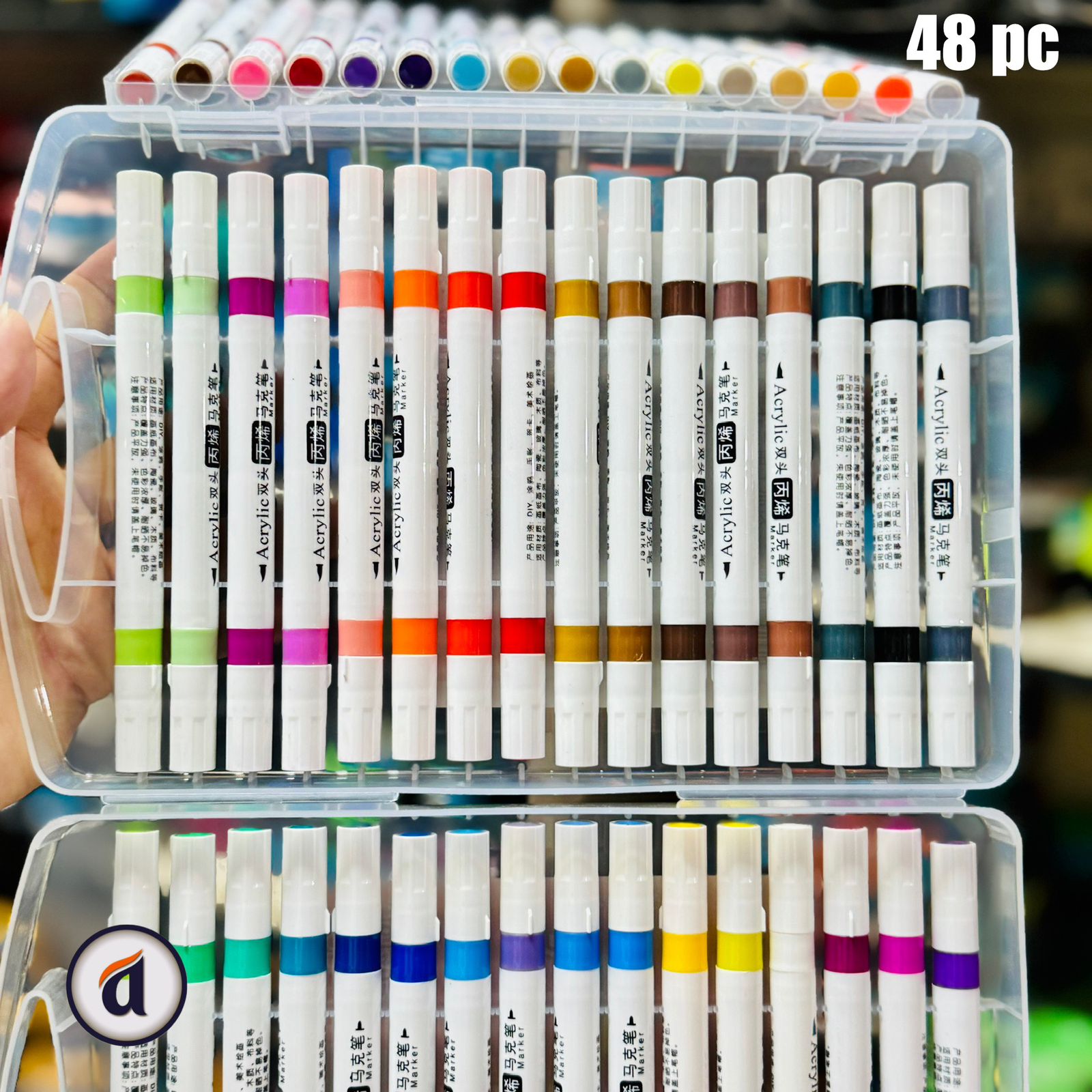 Dualtipe Acrylic Marker M6140-48 Colour Set image 4