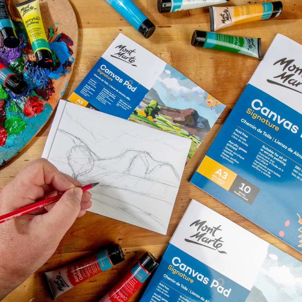Mont Marte Canvas Pad A4 10 Sheet (8.3x11.7in) image 5