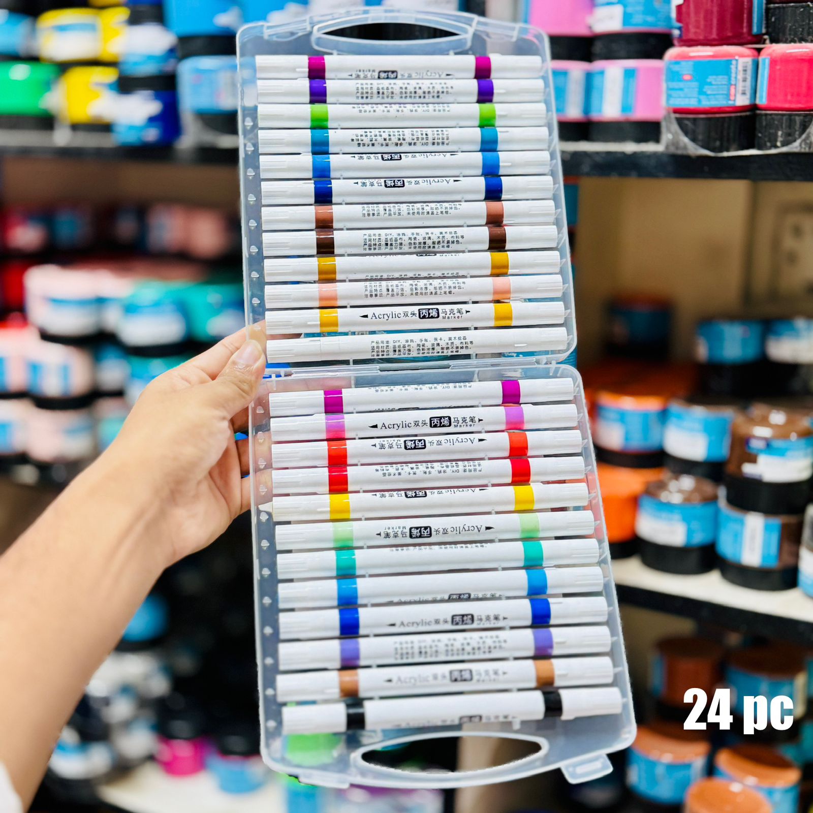 Dualtipe Acrylic Marker M6140-24 Colour Set image 4