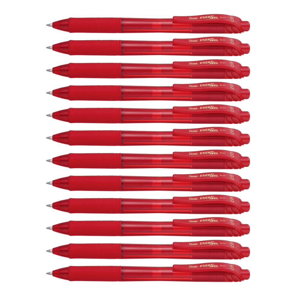 Pentel Energel Gel Pen Red Ink (0.7mm) - 1 Pcs - BL107 image 2