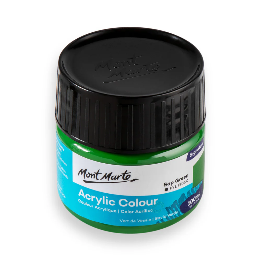 Mont Marte Acrylic Colour Paint 100ml Sap Green image 2