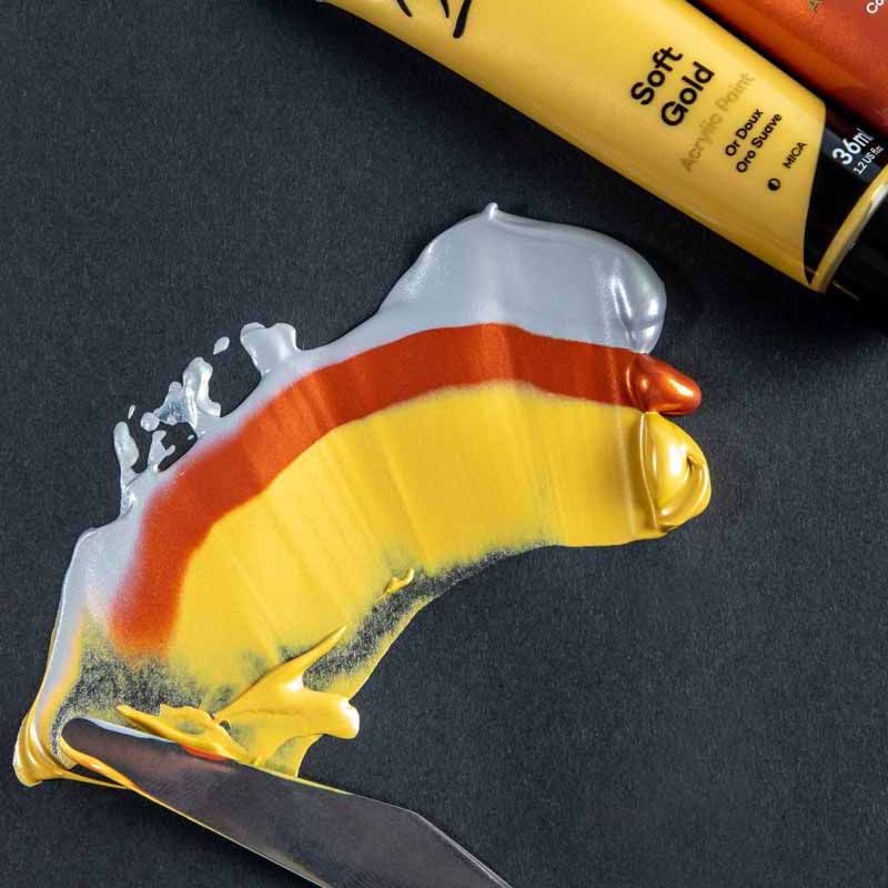 Mont Marte Gold and Silver Acrylic Paint Set 12pc x 36ml image 4