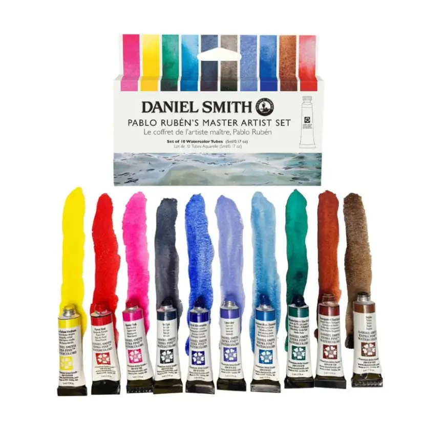 Daniel Smith Watercolor 10 Color Pablo Ruben's Master Artist Set (10 X 5ml Tubes) image 3