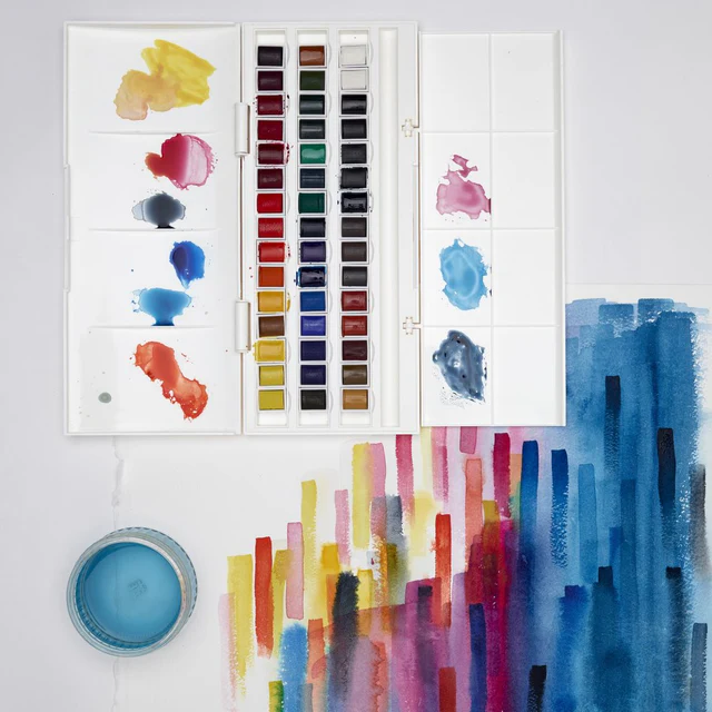 Winsor Newton Cotman Watercolour Set Half Pan Studio Set - 45 Half Pans image 5
