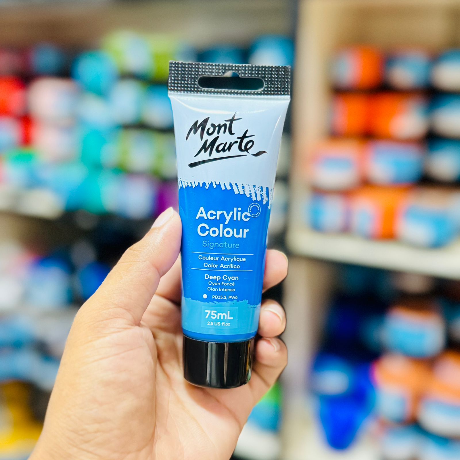 Mont Marte Acrylic Colour Paint 75ml- Deep Cyan