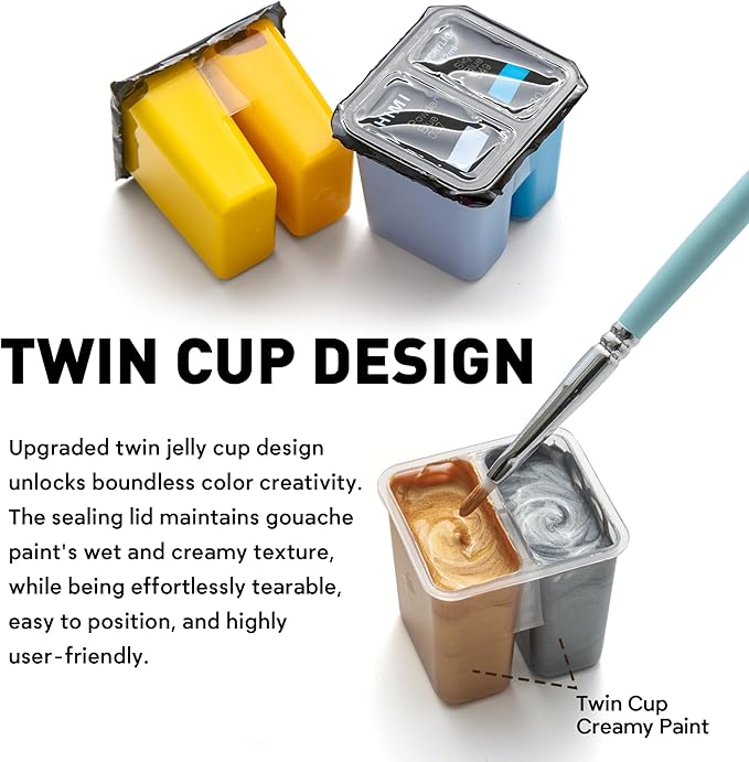 HIMI Twin Cup Jelly Acrylic Paint Set 12ml 48 Colors image 6