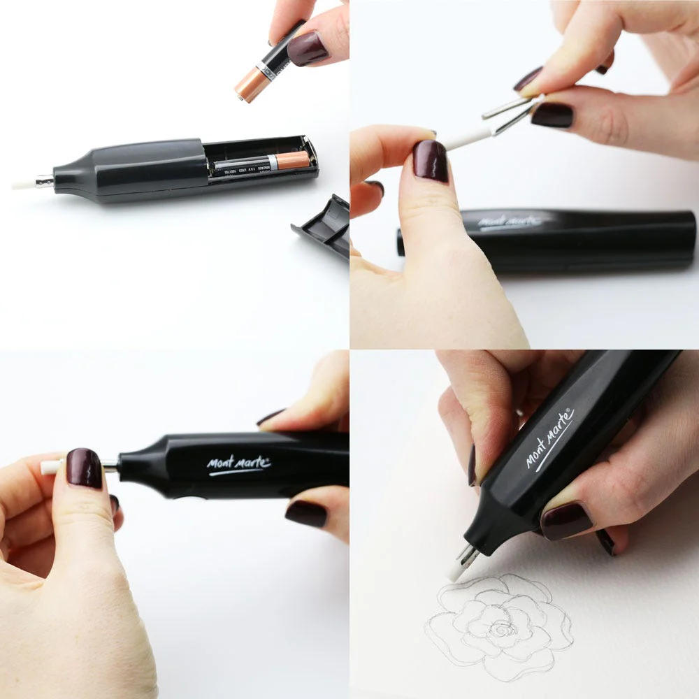 Mont Marte Electric Eraser with 30pce Erasers image 2