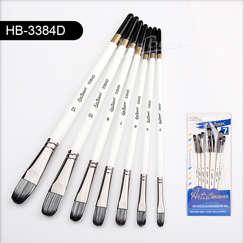 Xin bowen Silver Body Oval Brush set 7pc