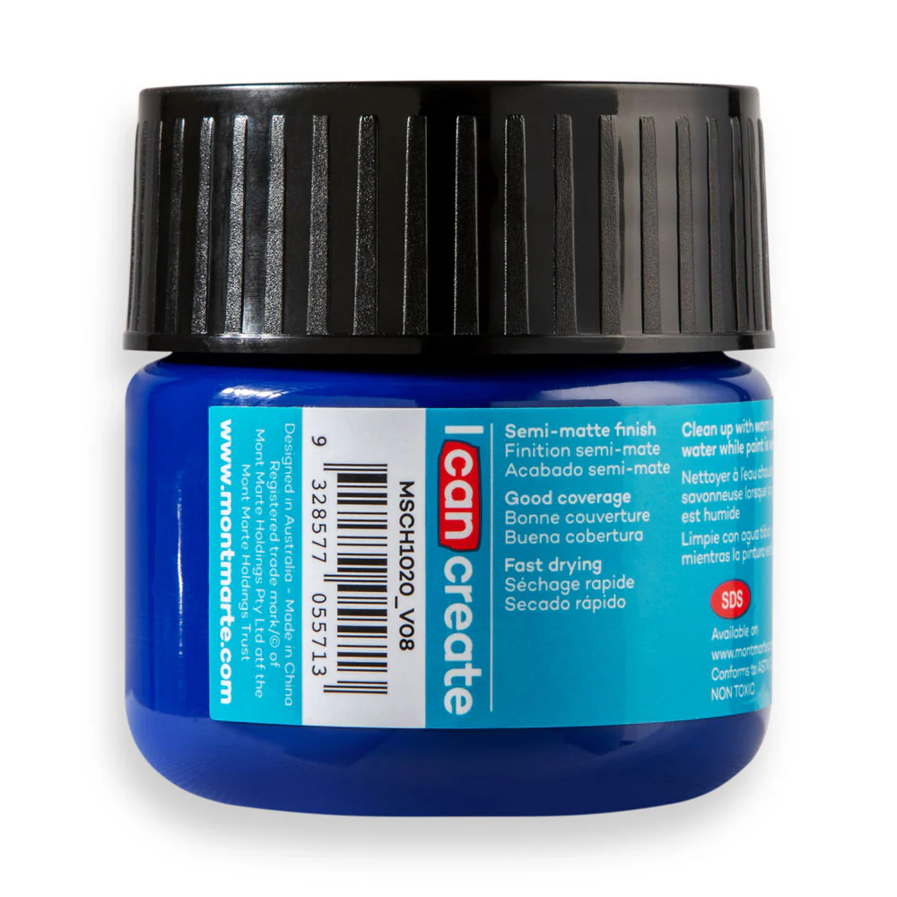 Mont Marte Acrylic Colour Paint 100ml Phthalo Blue image 3