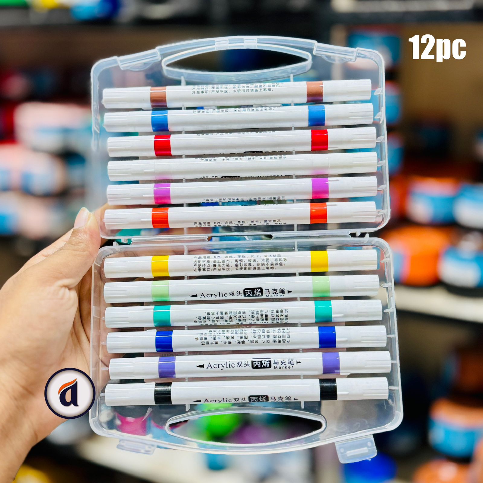 Dualtipe Acrylic Marker M6140-12 Colour Set image 2