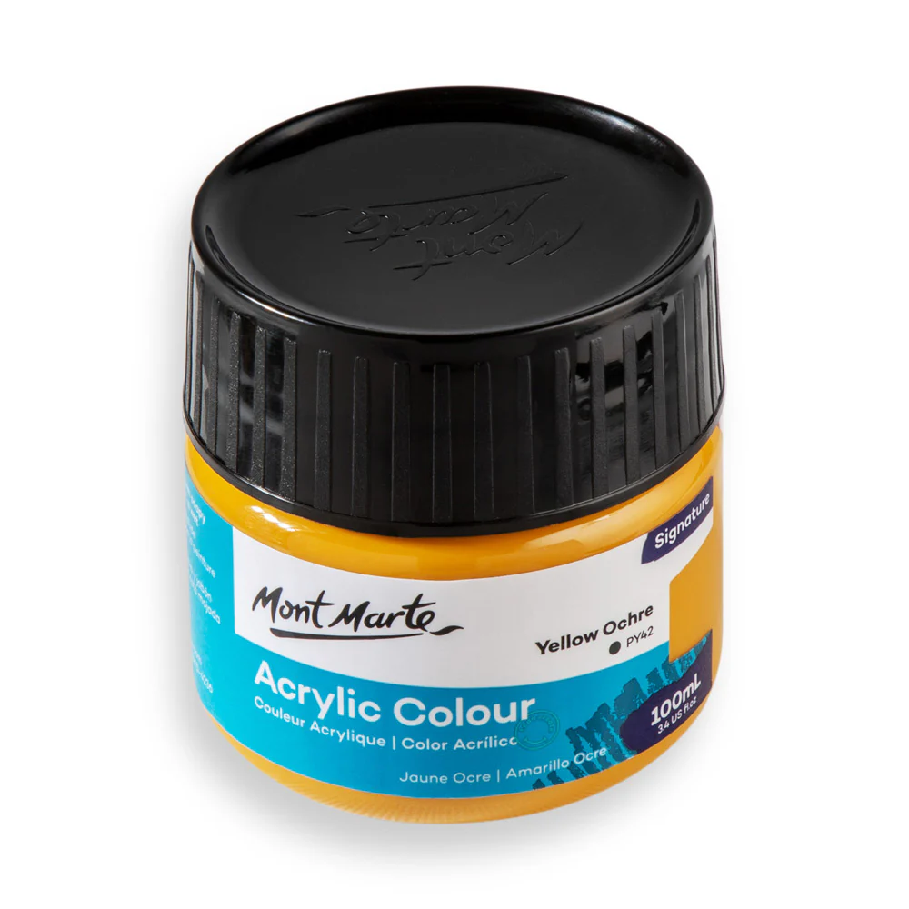 Mont Marte Acrylic Colour Paint 100ml Yellow Ochre image 2