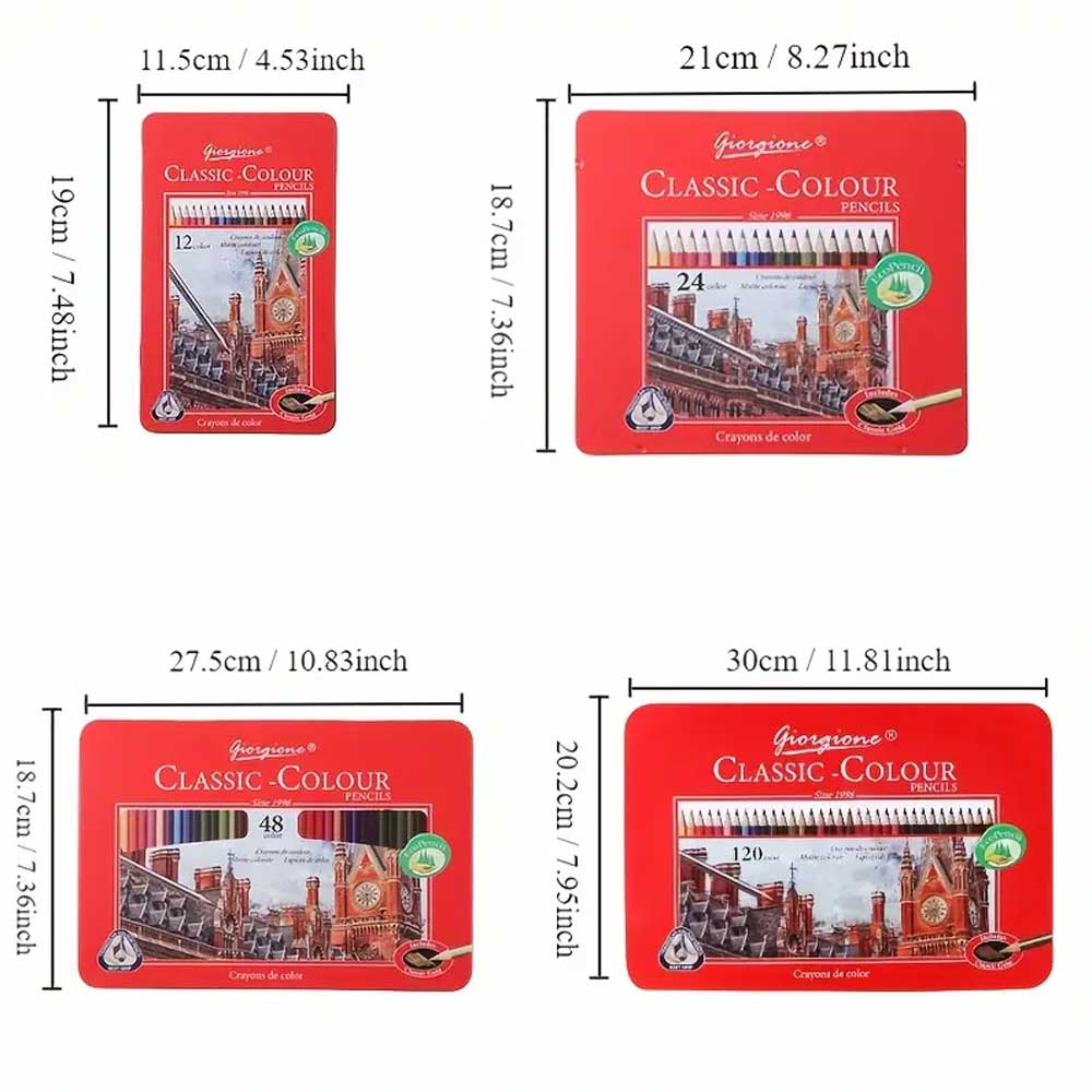 Giorgione Classic Colour Pencil Set 12/24/48/120 Color image 5