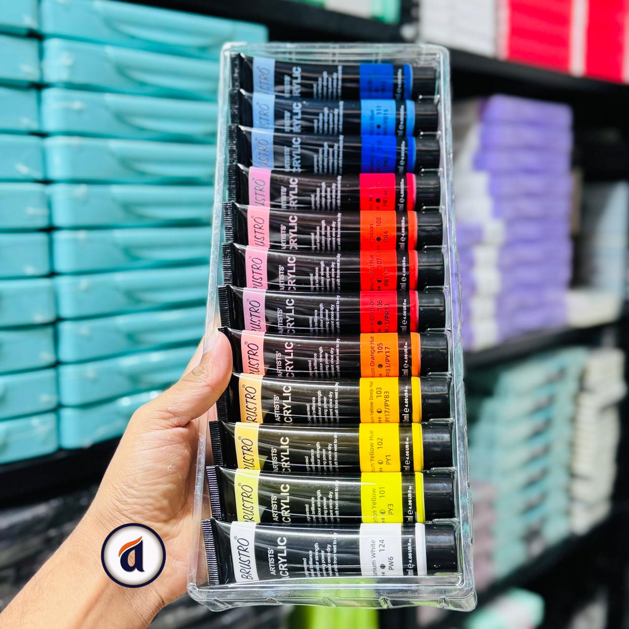 Brustro Artists Acrylic Colour Set 40ml x24pc image 3