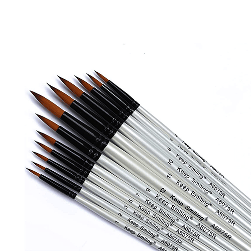 Keep Smiling Artist Round Paint Brush Set 12Pc image 2