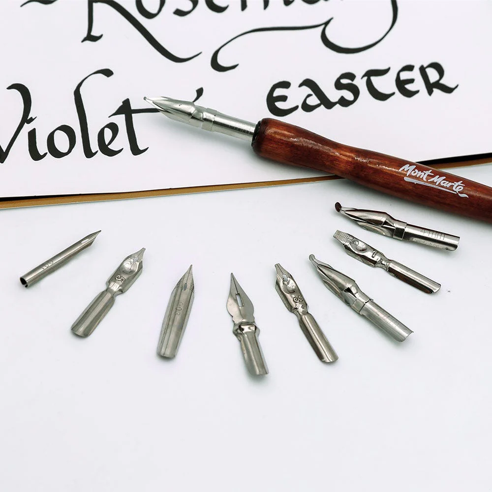 Mont Marte Calligraphy Dip Pen Set 10pc image 3