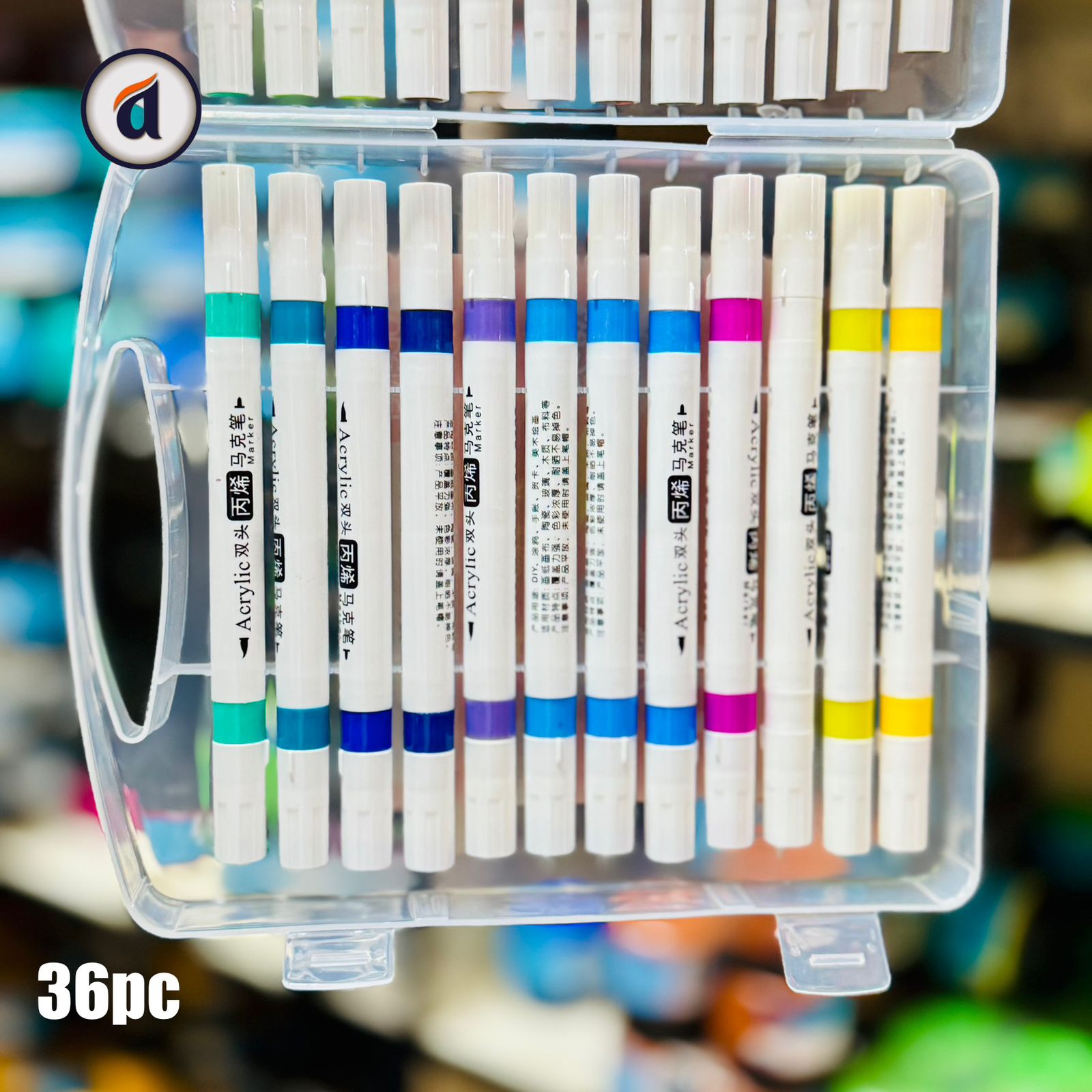Dualtipe Acrylic Marker M6140-36 Colour Set image 2