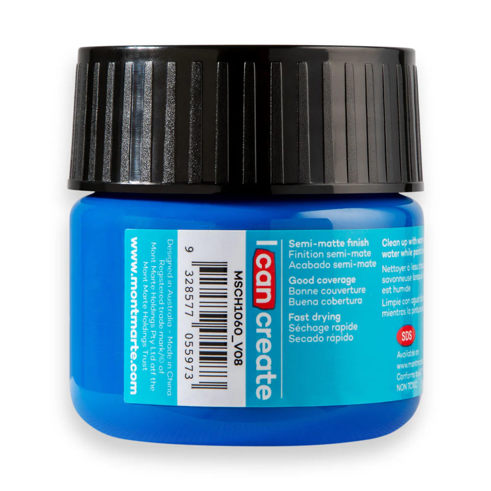 Mont Marte Acrylic Colour Paint 100ml Deep Cyan image 3