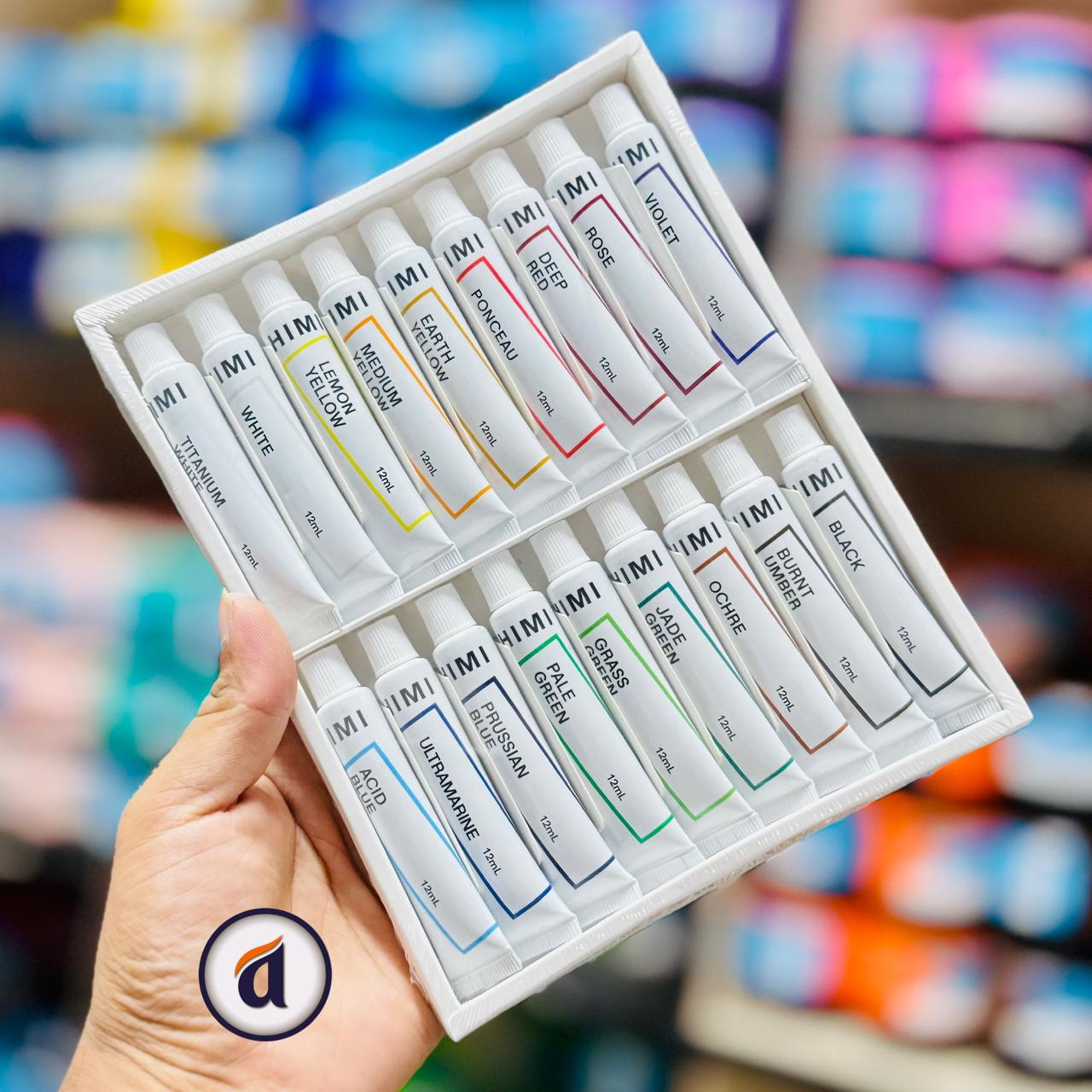 Himi Gouache Paint Set 12ml 18 Colors image 3