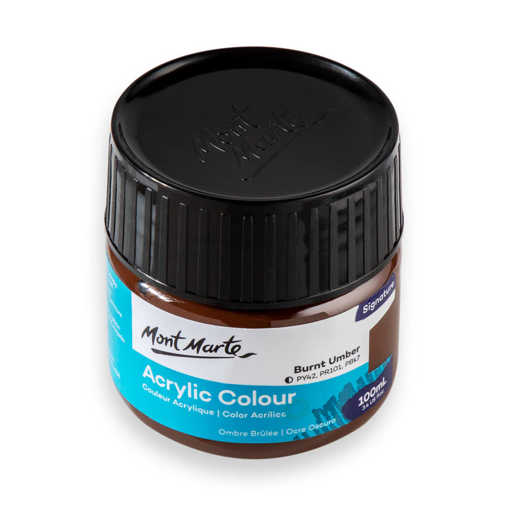 Mont Marte Acrylic Colour Paint 100ml Burnt Umber image 2