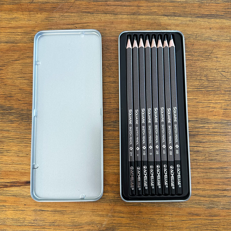Acmeliae 8pcs pencil set Leads: 2H,H,HB,B,2B,4B,6B,8B lead image 3