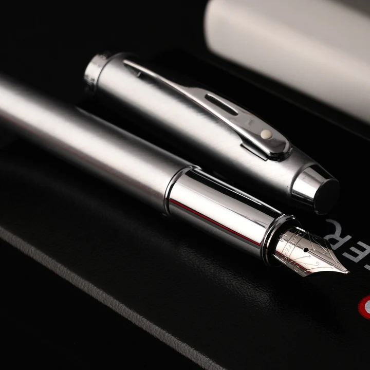 Sheaffer 100 Fountain Pen - Brushed Chrome CT image 3
