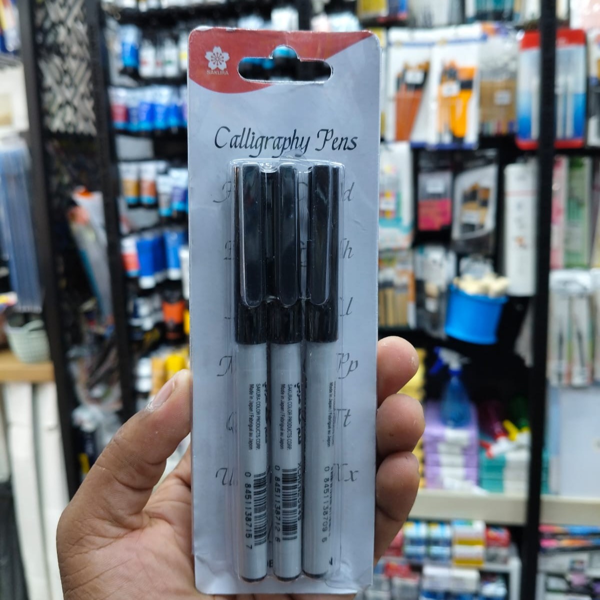 Sakura Calligraphy Pens Black Pack of 3 (1mm, 2mm, 3mm) image 2