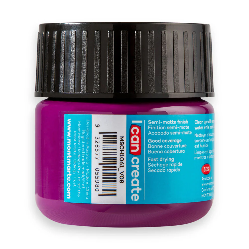 Mont Marte Acrylic Colour Paint 100ml Violet image 3